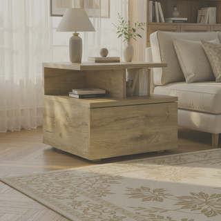 Sunvega Floating Nightstand with Large Drawer and Multiple Shelves for Storage or Decor