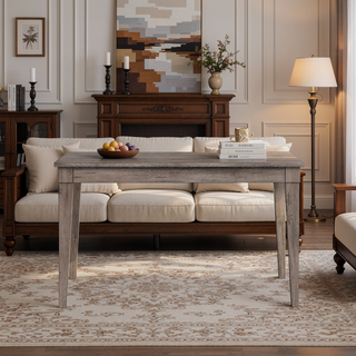 Sunvega Rustic Gray Counter Height Dining Table for Entertaining 60 Inch Long