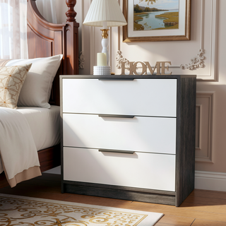 Sunvega Washington Three Drawer Dresser for Bedroom Storage with Easy Assembly