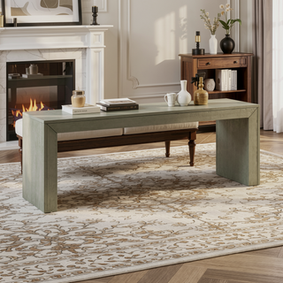 Sunvega Farmhouse Style Acacia Wood Dining Bench with Complementary Finish