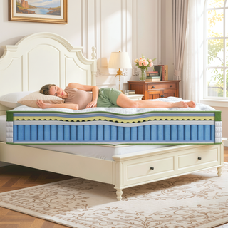 Sunvega King Size Hybrid Mattress with Gel Memory Foam and Pocket Springs for Pressure Relief