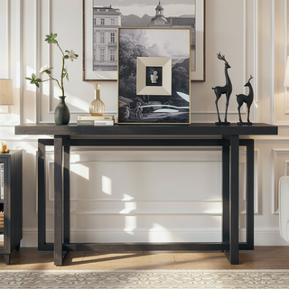 Sunvega Space-Saving Narrow 59-Inch Console Table with Durable MDF Construction for Entryway