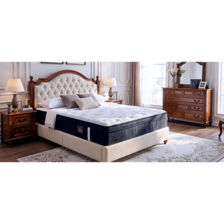 Sunvega Hybrid Plush Queen Mattress with Pocketed Coils and Cooling Fabric