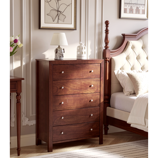 Sunvega Dark Brown Tufted Polyurethane Upholstered King Size Bed Frame