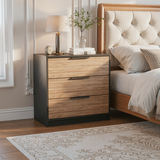 Sunvega Modern Design Dresser with Three Spacious Drawers and Top Surface