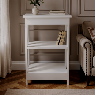 Sunvega 3-Tier Side Table with Open Shelves for Bedroom Living Room Sofa