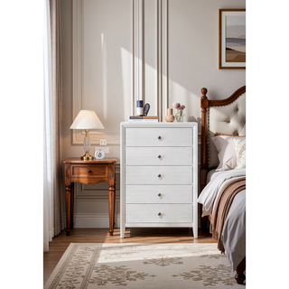 Sunvega Contemporary Modern Look Nightstand End Table with Two Storage Drawers