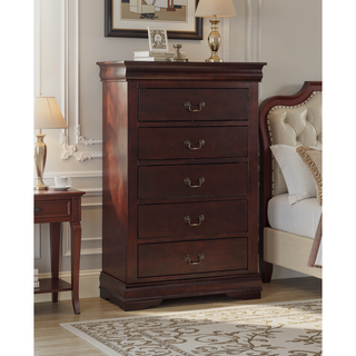 Sunvega Solid Wood Louis Philip Style Nightstand with Two Soft Close Drawers