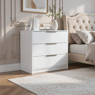 Sunvega Superior Top Light Gray Dresser with 3 Large Storage Drawers
