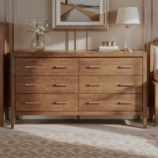 Sunvega Transitional Light Brown Nightstand with Dovetail Drawer and Open Shelf