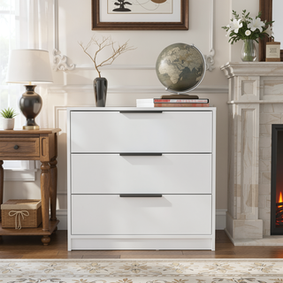 Sunvega Maryland Three Drawer Dresser with Superior Top in Black Wengue Pine Finish