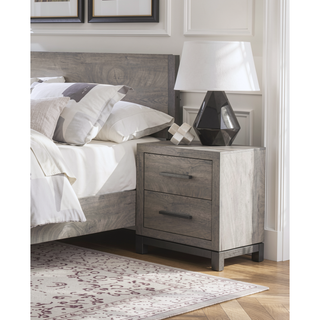 Sunvega Gray Finish 7-Drawer Dresser with Metal Bar Hardware for Bedroom