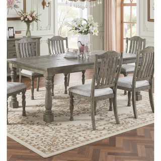 Sunvega Light Grey Acacia Veneer Round Dining Table with Open Shelf