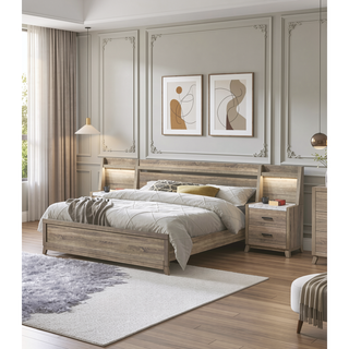 Sunvega Rustic Transitional Chest with Faux Marble Top and Four Drawers