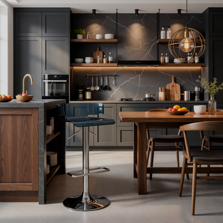 Sunvega Adjustable Swivel Stool with Low Backrest and Gas Lift Mechanism