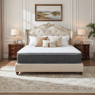 Sunvega Plush 10 Inch Cal King Hybrid Pocket Spring Gel Memory Foam Mattress