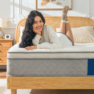 Sunvega 12 Inch Cooling Gel Memory Foam Hybrid Mattress with Pocket Springs for Medium Firmness