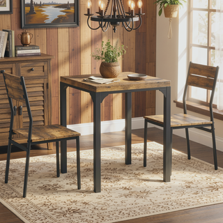 Sunvega 3-Piece Dining Table Set for Two with Space Saving Stools