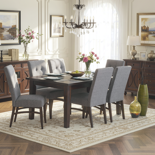 Sunvega Java Brown Solid Rubberwood Dining Table for 6 with Lacquered Top