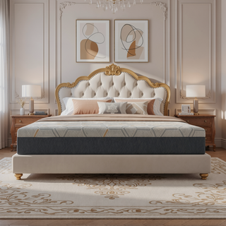 Sunvega 12" Copper Gel Cooling Memory Foam Mattress with Edge Support and Air Grid Base