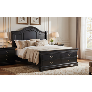 Sunvega Elegant Traditional Black Storage Dresser for Effortless Organization