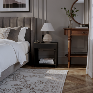 Sunvega Wenge Nightstand with Open Storage for Books and Décor