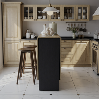 Sunvega Black Macadamia Expandable Folding Table with Three Forms and Sturdy Legs