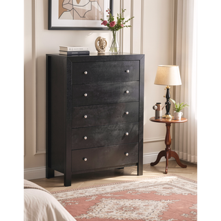 Sunvega Dark Brown Tufted Polyurethane Upholstered King Size Bed Frame
