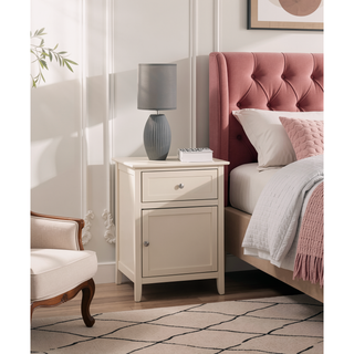 Sunvega Bright Yellow Fully Assembled Nightstand with Drawer for Small Spaces