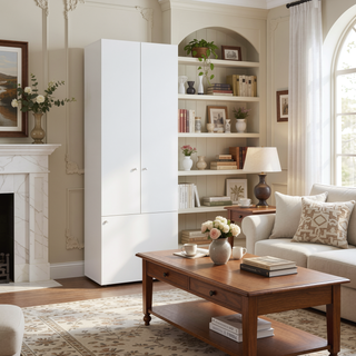 Sunvega Three-Door Freestanding Closet System with Hanging Rod and Shelves