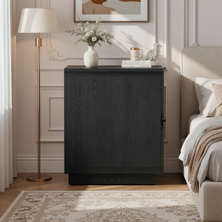 Sunvega Modern Nightstand with Two Spacious Drawers for Bedroom Use