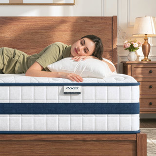 Sunvega 12 Inch Queen Hybrid Mattress with Cooling Memory Foam and Pocket Coils for Motion Isolation