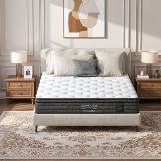 Sunvega 12 Inch Hybrid Twin Mattress with Pocket Springs for Medium Firm Support