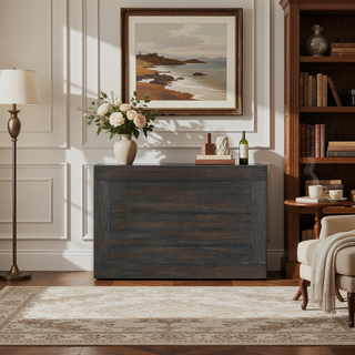 Sunvega Transitional Rustic Nightstand with 2 Dovetail Drawers Flat Knobs