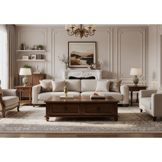 Sunvega Weathered Oak Finish Dining Table with Sleek Wood Veneer and Robust Construction
