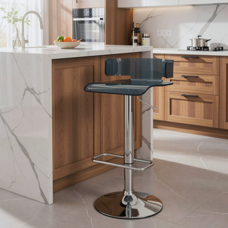 Sunvega Adjustable Swivel Stool with Low Backrest and Gas Lift Mechanism