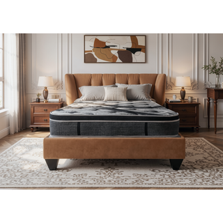 Sunvega King Size Plush Memory Foam Mattress with Euro Top Design for Added Comfort