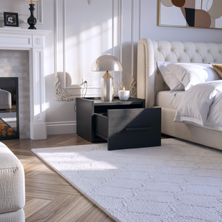 Sunvega Floating Nightstand with Handy Drawer and Surface for Bedroom Storage