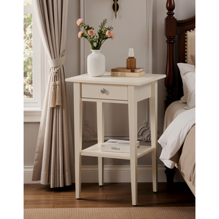 Sunvega Bright Pink Contemporary Nightstand with Durable Construction for Modern Decor