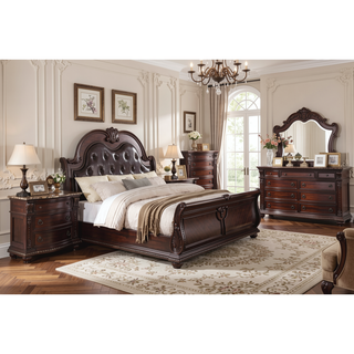 Sunvega Silver Finish European Design Nightstand with Genuine Marble Top