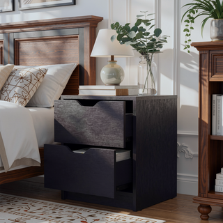 Sunvega Dillon 2 Drawers Nightstand with Large Top Surface and Storage