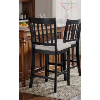 Sunvega Contemporary Counter Height Dining Table Set with Upholstered Chairs and Two-Tone Finish