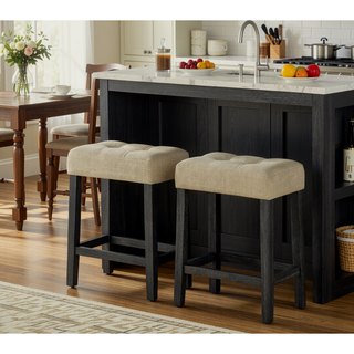 Sunvega Black Dining Table with Side Storage Shelves and Boucle Fabric Stools