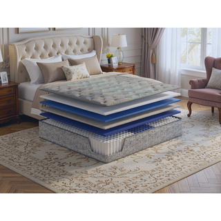 Sunvega 13 Inch Firm Cooling Mattress with Marvelous Middle Support for King Bed