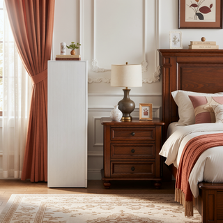 Sunvega Chic White 6-Drawer Bedroom Chest with Jewelry Drawer and Felt Lining