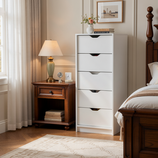 Sunvega Narrow Drawer Dresser with Pull-Out Mechanism and 5kg Drawer Capacity