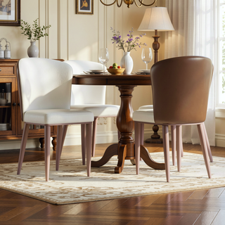 Sunvega Modern PU Leather Dining Chair with Ergonomic Comfort Design for Home and Office