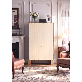 Sunvega Elegant Cherry Traditional Storage Chest with Rich Color and Durable Construction
