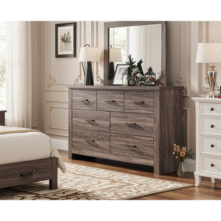 Sunvega Contemporary Weathered Grey Finish Wooden Nightstand with 2 Drawers
