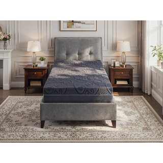 Sunvega Firm Comfort 8" Twin Size Gel-Infused Memory Foam Hybrid Mattress in Dark Gray
